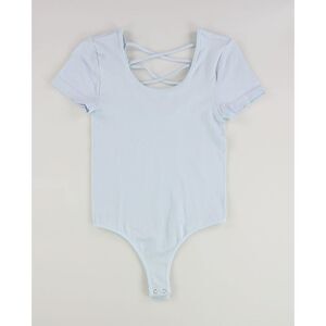 Ultra Flirt Womens Ribbed Bodysuit Jumpsuit, Blue, NWT